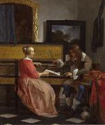Gabriel Metsu The Music Lesson (nn03) oil painting on canvas